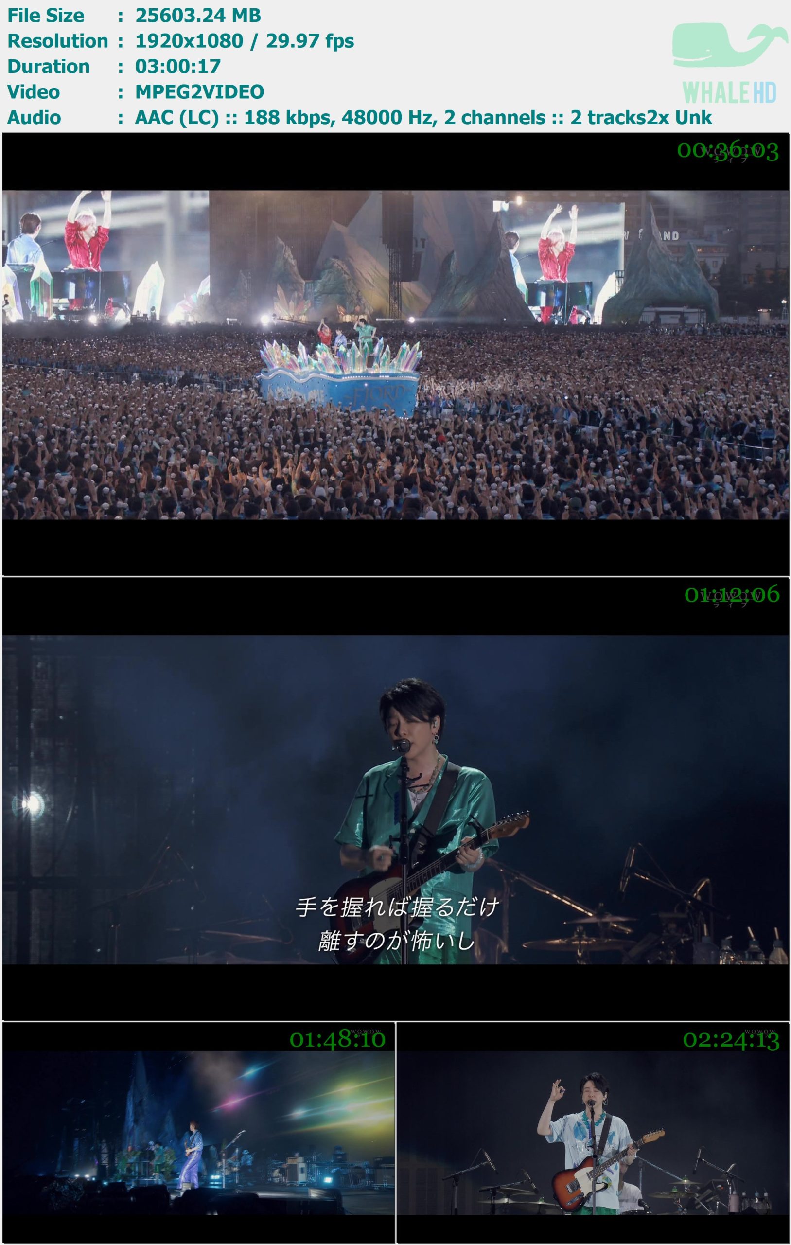 Mrs. GREEN APPLE 「MGA MAGICAL 10 YEARS ANNIVERSARY LIVE ~FJORD~」 (2025.08.03) HDTV 1080i MPEG2 - 25.00GB