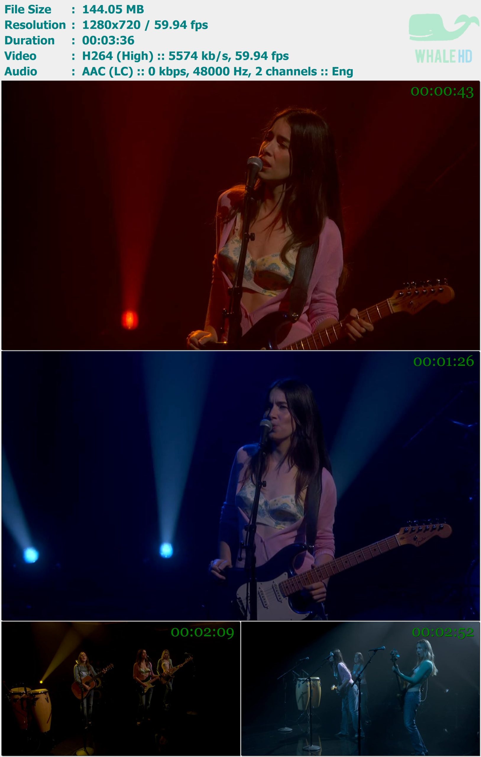 HAIM - Down To Be Wrong (𝐉𝐢𝐦𝐦𝐲 𝐊𝐢𝐦𝐦𝐞𝐥 𝐋𝐢𝐯𝐞 2025-10-14) WEB-DL 720p H264 - 144.05MB