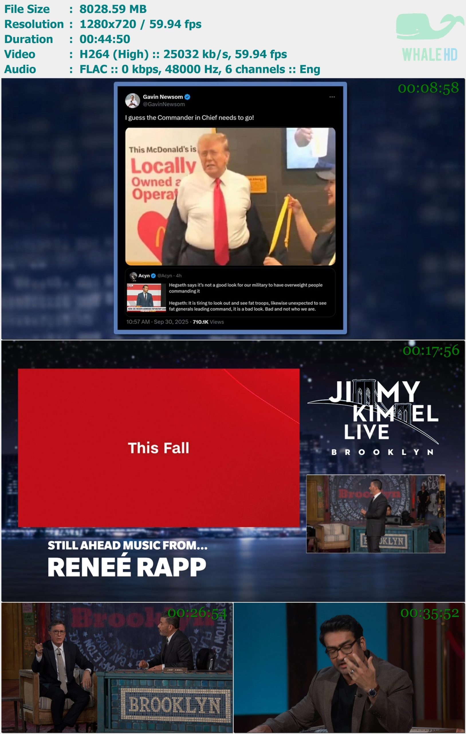 𝐉𝐢𝐦𝐦𝐲 𝐊𝐢𝐦𝐦𝐞𝐥 𝐋𝐢𝐯𝐞 S23E171 Stephen Colbert, Kumail Nanjiani, Reneé Rapp 2025 FEED 720p H264 TrollHD - 7.84GB