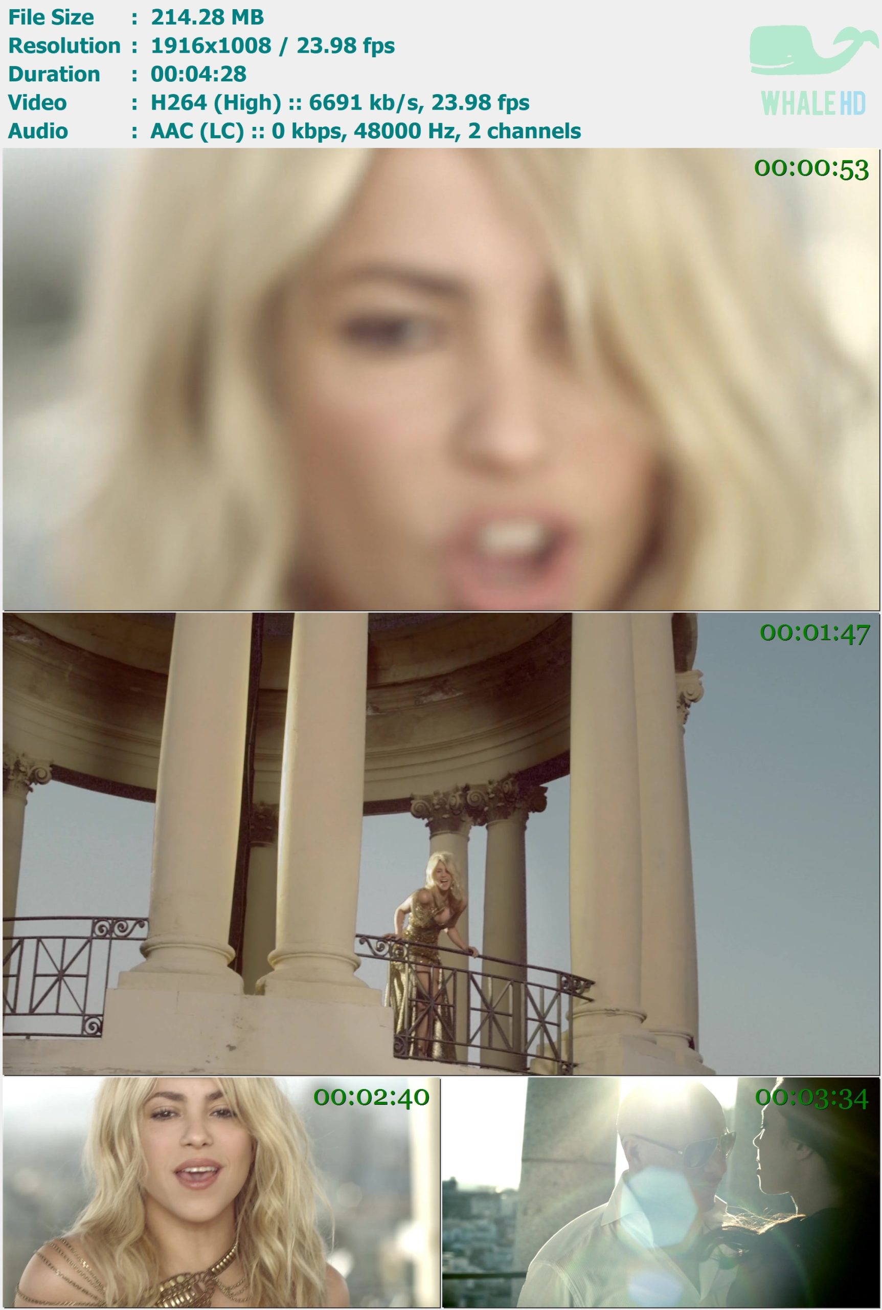 Pitbull feat. Shakira - Get It Started 2012 AM 1008p H264 - 214.28MB