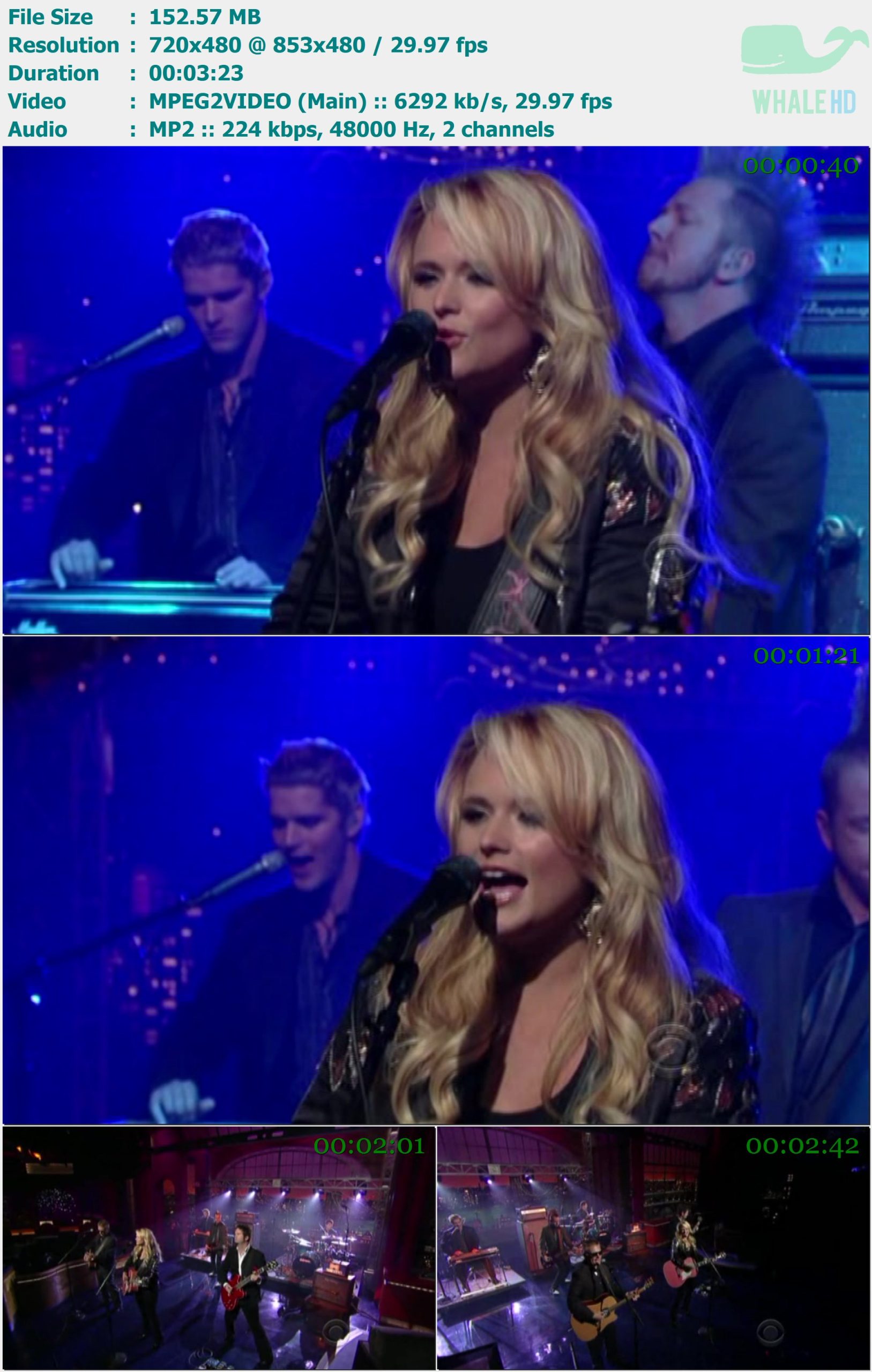 Miranda Lambert - White Liar (𝐋𝐞𝐭𝐭𝐞𝐫𝐦𝐚𝐧 2010) SDTV 480i MPEG2 - 152.57MB