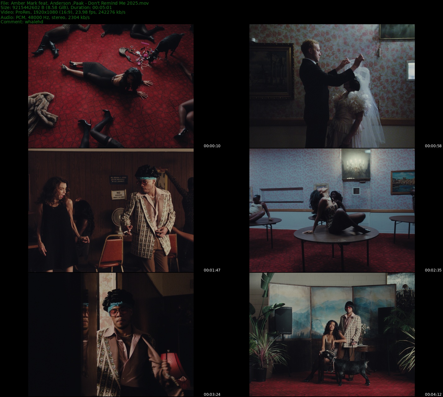 Amber Mark feat. Anderson .Paak - Don't Remind Me 2025 Master 1080p ProRes - 8.58GB