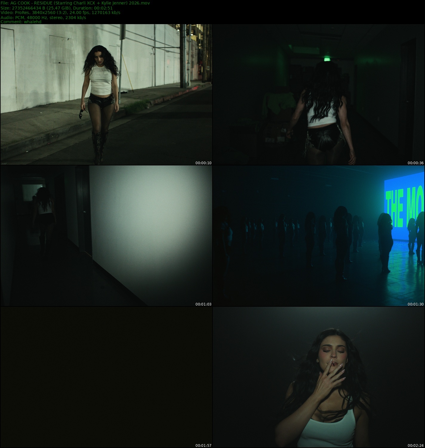 AG COOK - RESIDUE (Starring Charli XCX + Kylie Jenner) 2026 Master 2160p ProRes - 25.47GB