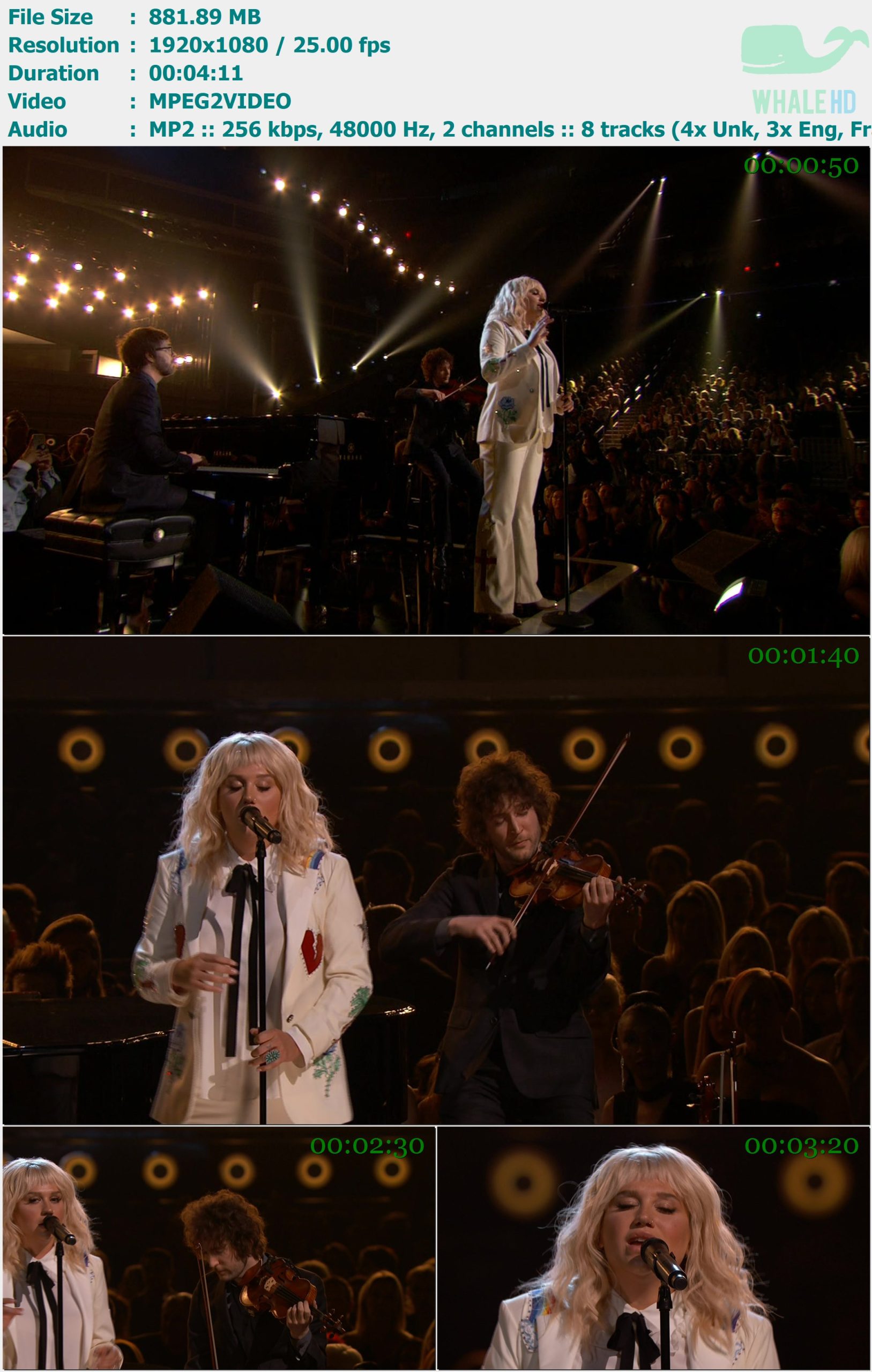 Kesha (Ke$ha) - It Ain't Me Babe (2016 Billboard Music Awards) HDTV 1080i MPEG2 - 881.89MB
