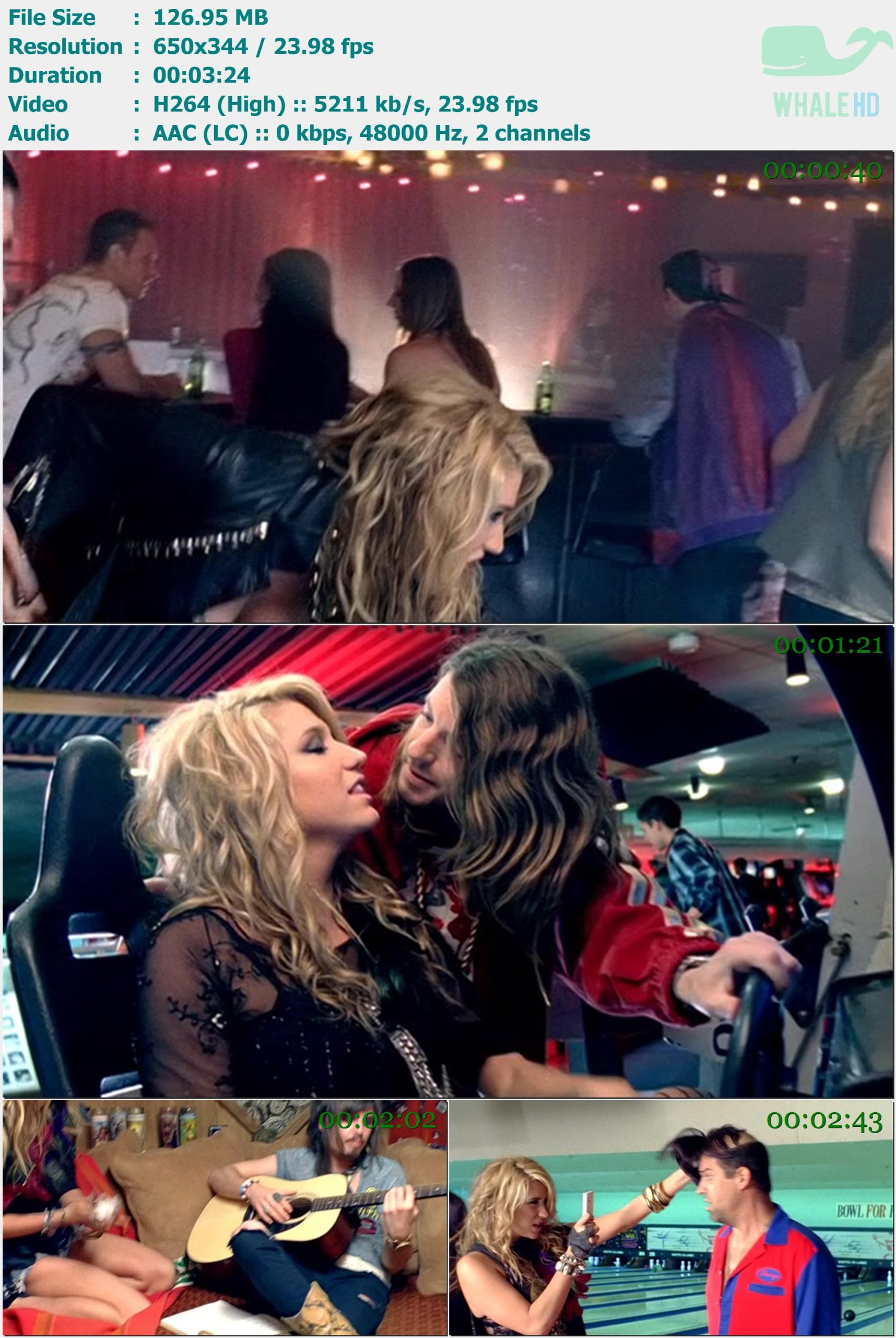 Kesha (Ke$ha) - Blah Blah Blah 2010 WEB-DL 344p H264 - 126.95MB