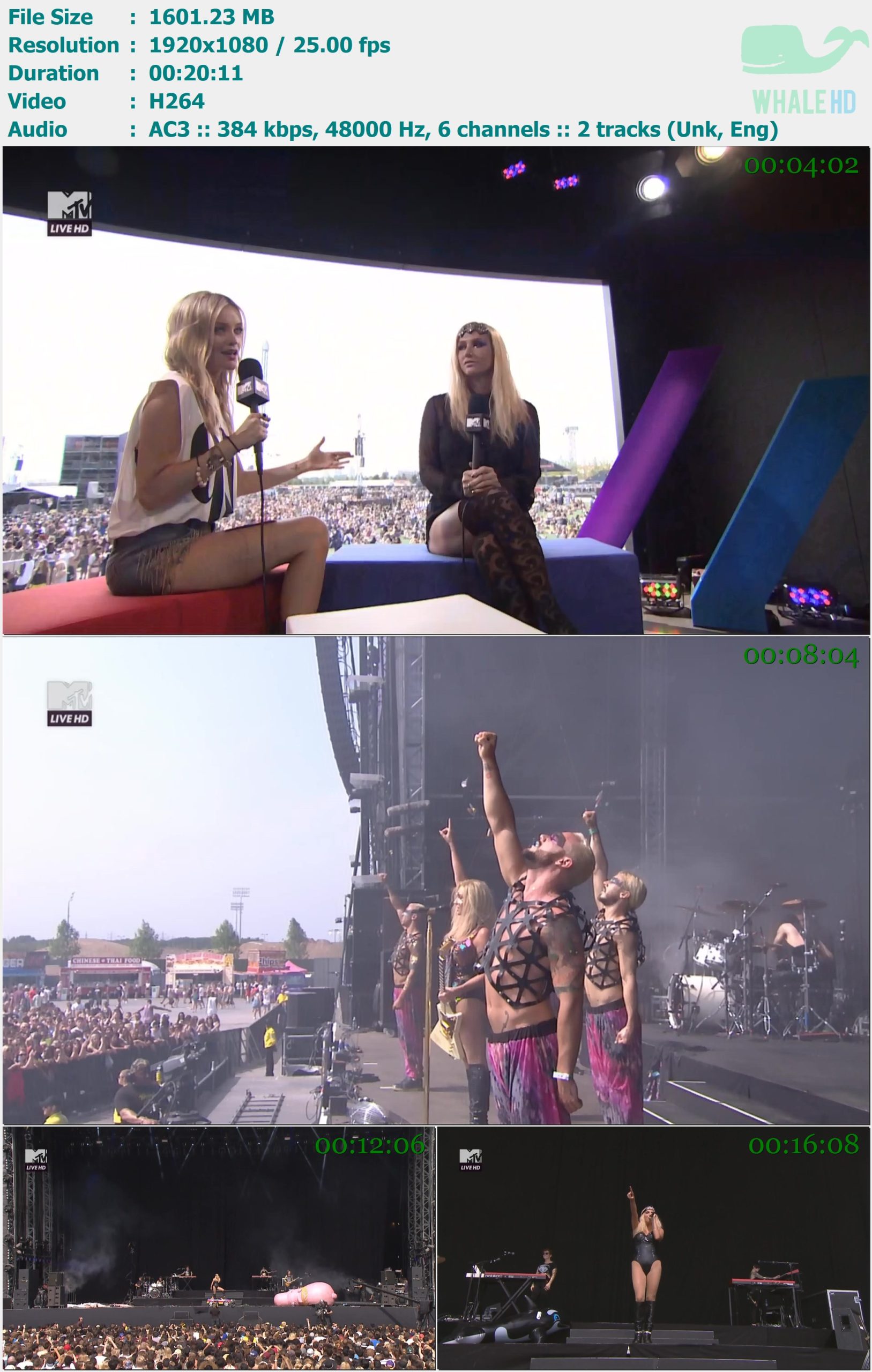 Kesha (Ke$ha) - Live @Yahoo! Wireless Festival 2013 WEB-DL 1080i H264 - 1.56GB