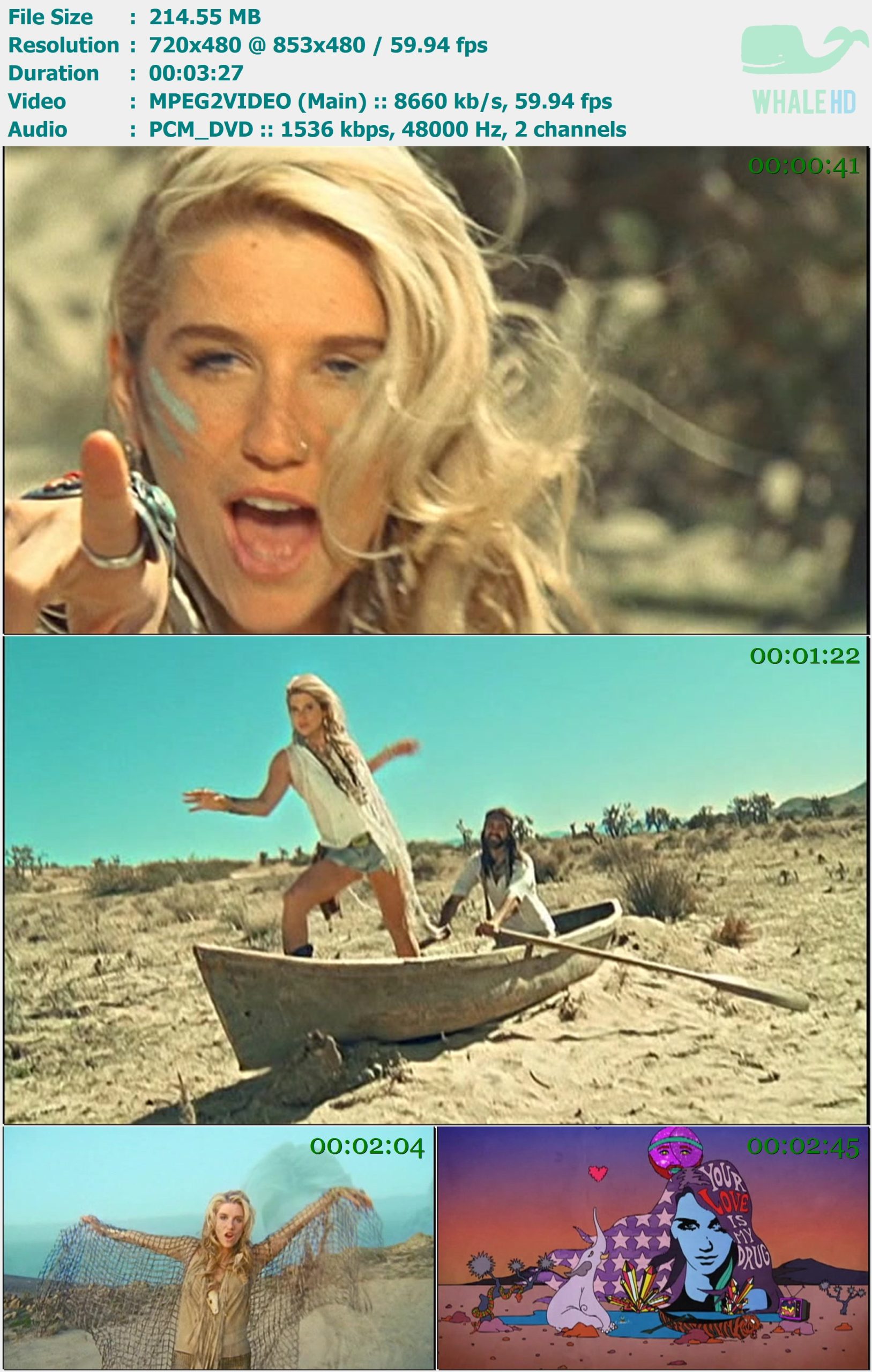 Kesha (Ke$ha) - Your Love Is My Drug 2010 DVD 480p MPEG2 - 214.55MB