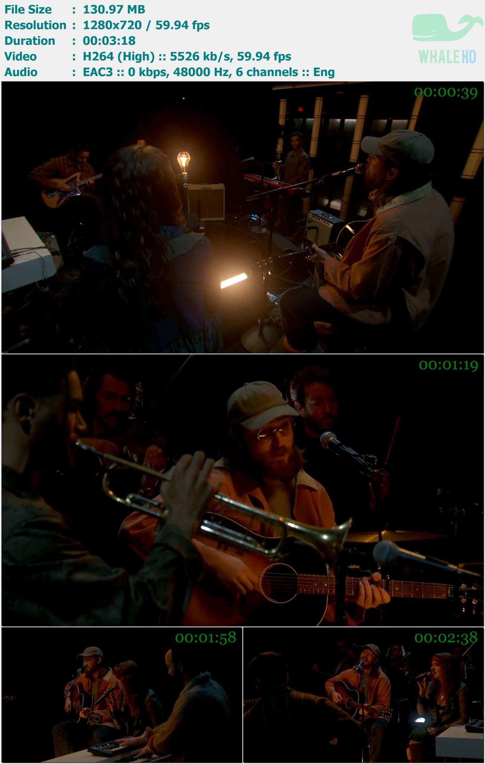 Whitney feat. Madison Cunningham - Evangeline (𝐉𝐢𝐦𝐦𝐲 𝐊𝐢𝐦𝐦𝐞𝐥 𝐋𝐢𝐯𝐞 2026-02-05) WEB-DL 720p H264 - 130.97MB