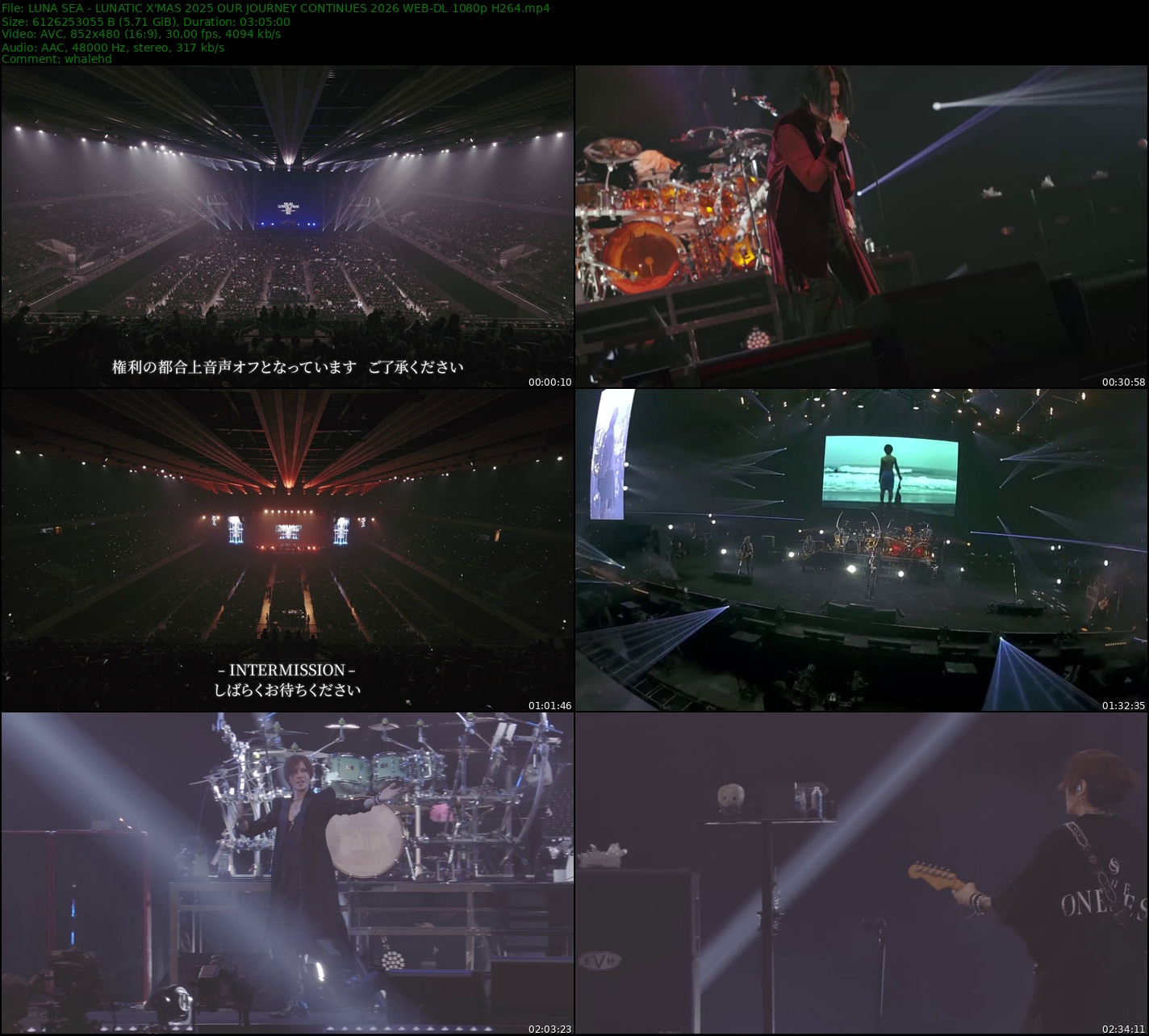 LUNA SEA - LUNATIC X'MAS 2025 OUR JOURNEY CONTINUES 2026 WEB-DL 1080p H264 - 5.71GB
