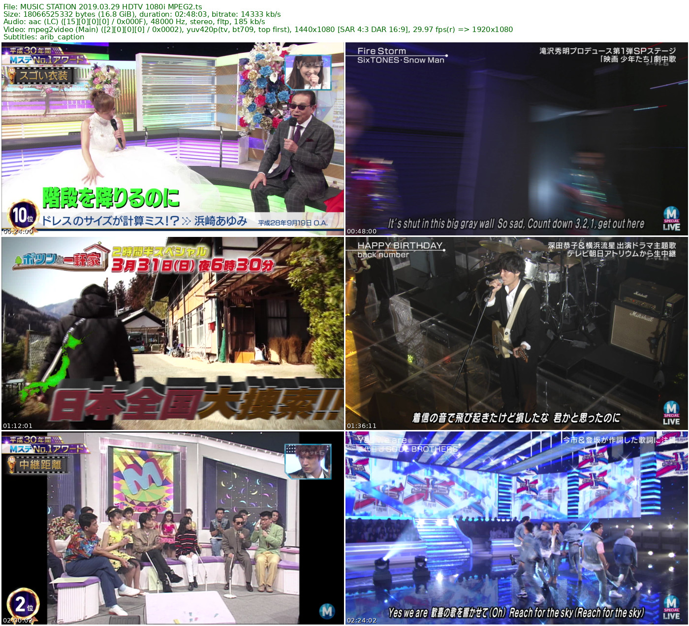 MUSIC STATION 2019.03.29 HDTV 1080i MPEG2 - 16.83GB